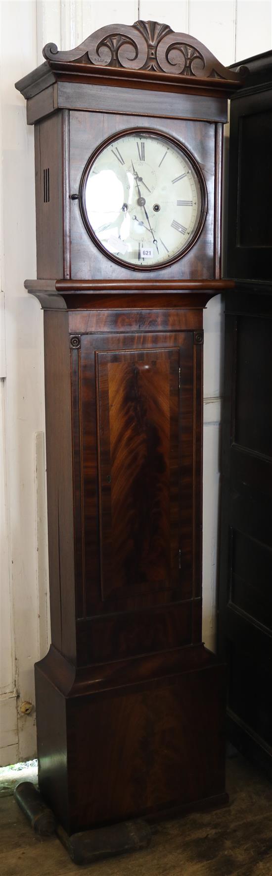 Mahogany 8 day longcase clock
